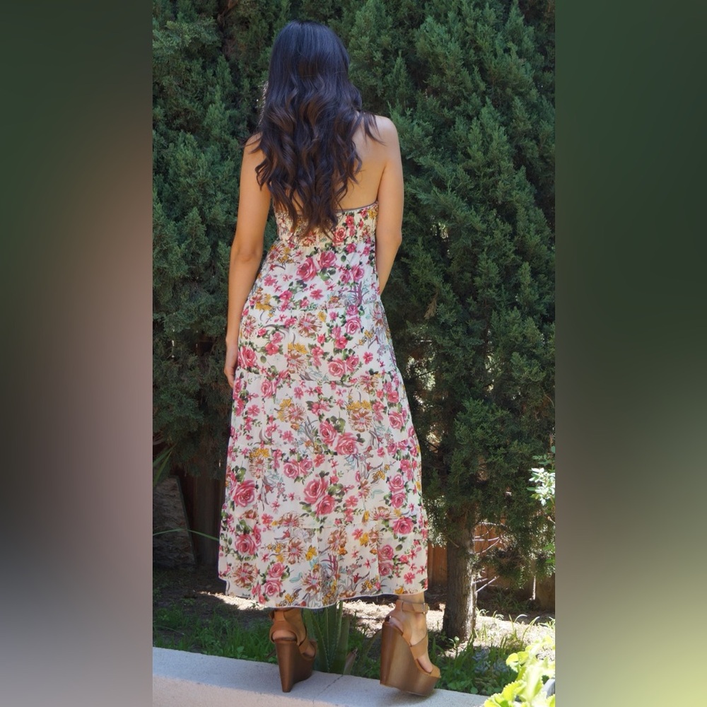Rachel & Chloe Floral Print Halter Midi Dress Size - Picture 5 of 5